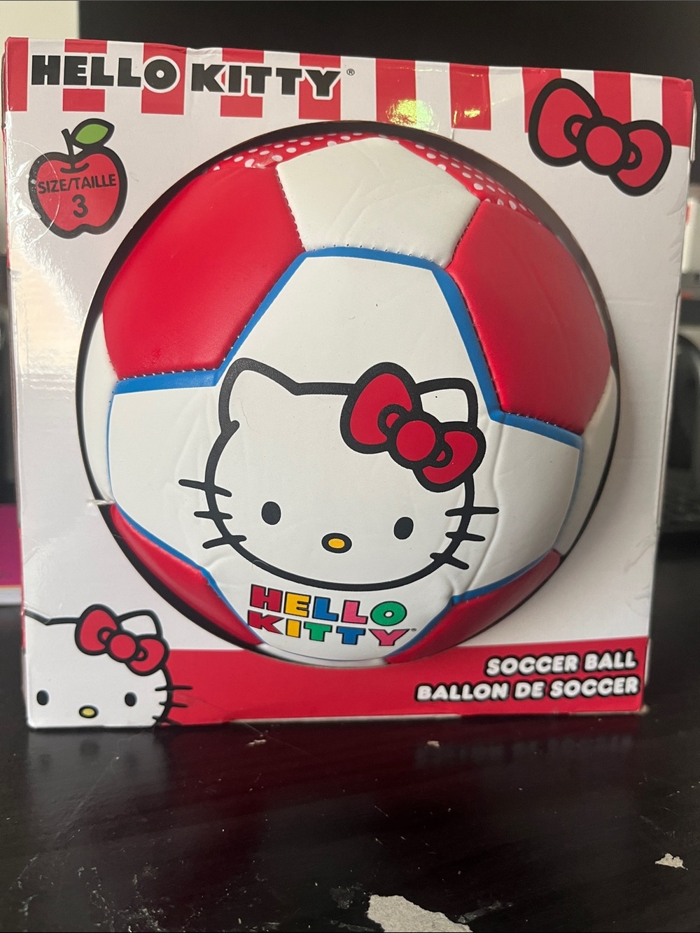 Hello Kitty Red, White & Blue Kids Soccer Ball